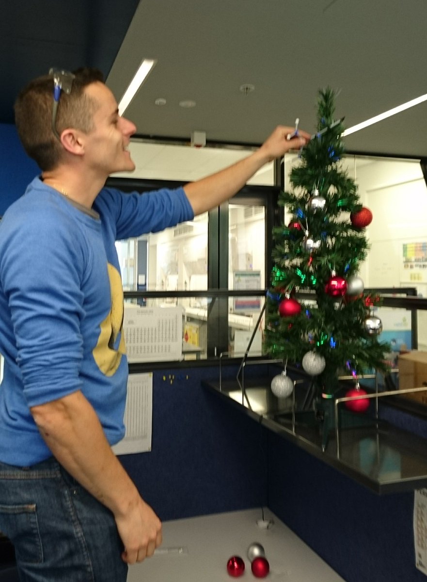 Adding some Christmas cheer to the @NWhiteGroup lab. Even have our favourite molecule on top.
