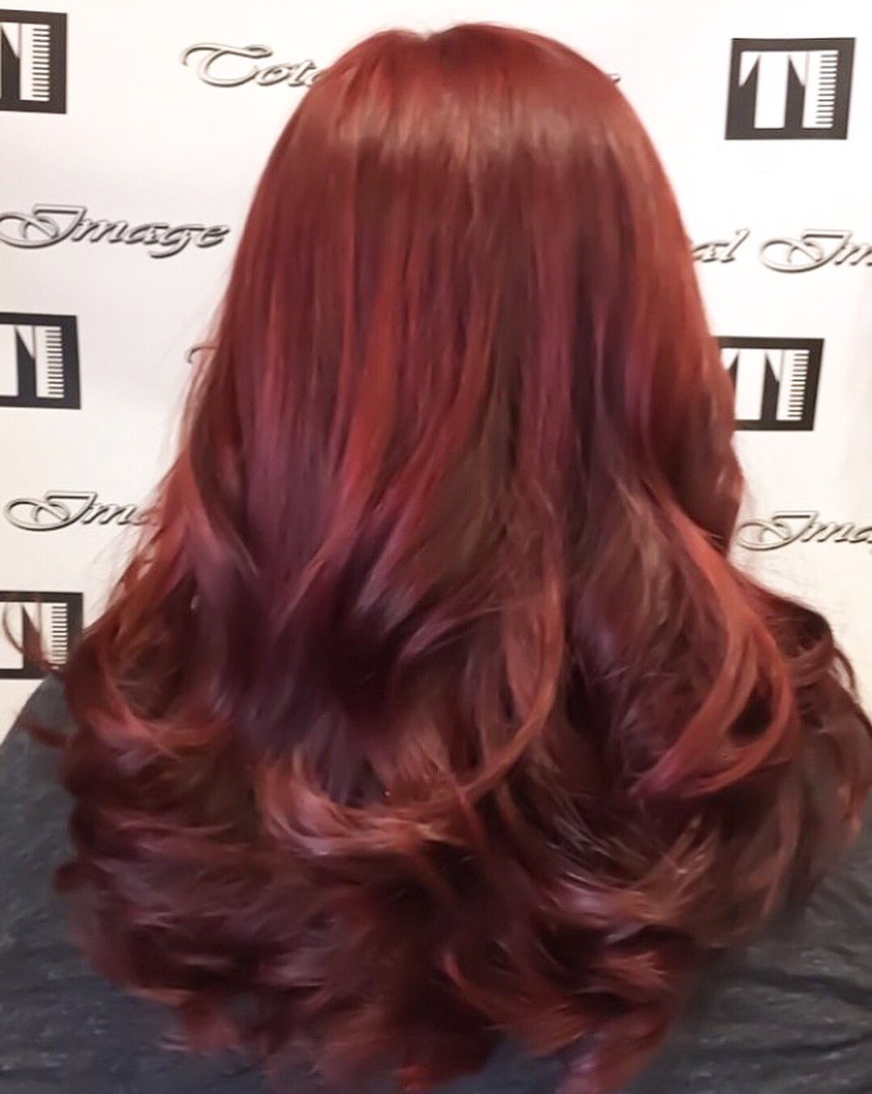 Hairdonebyeme's tweet photo. #FunColour I did on Sarah! Brightened up her red all over &did a softer red for #highlights #Brockville #Redheds #Redhair #goldwell #hairstylist #hairsalon #love #slc https://t.co/FCudjbjlxB