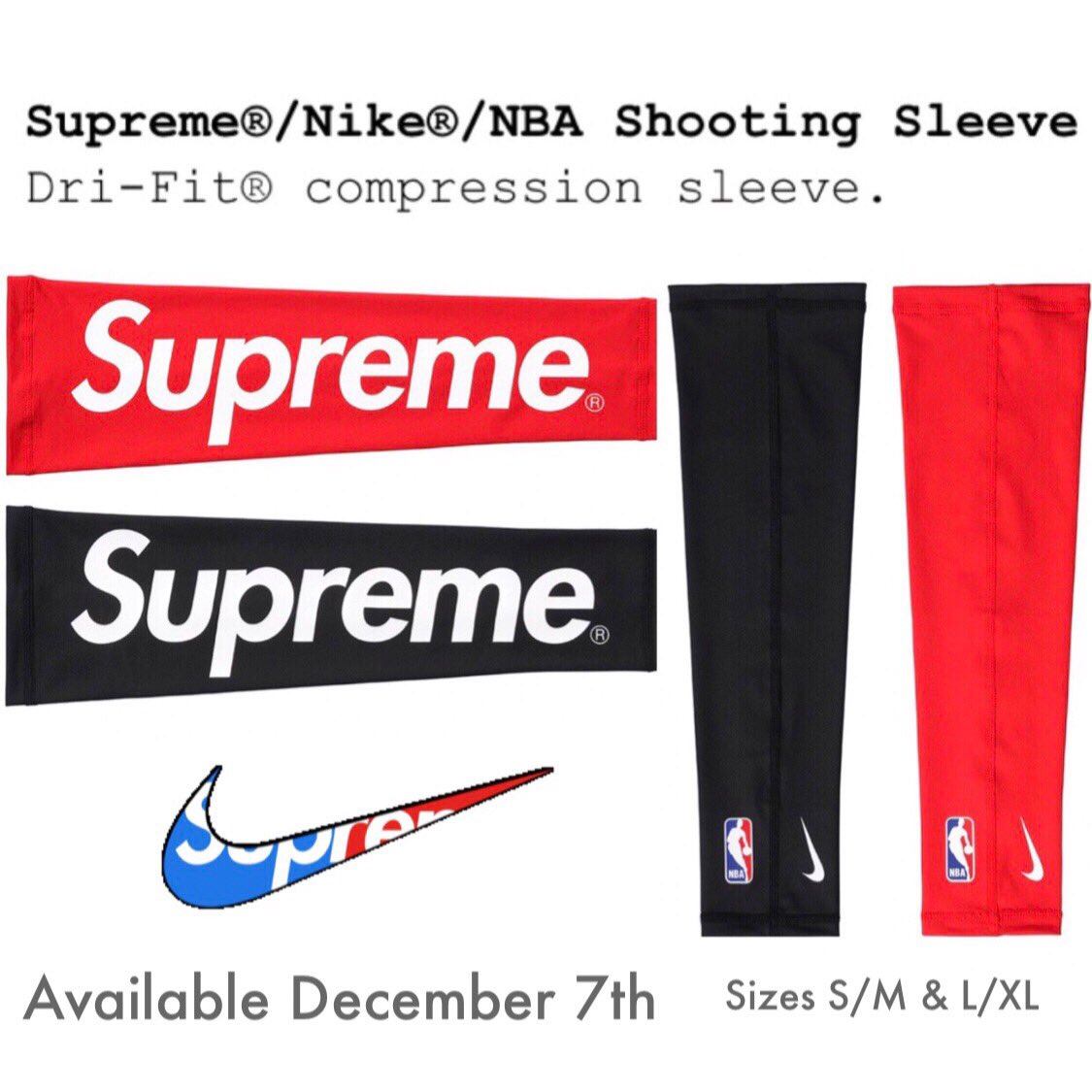 Supreme/Nike/NBA Shooting Sleeves 