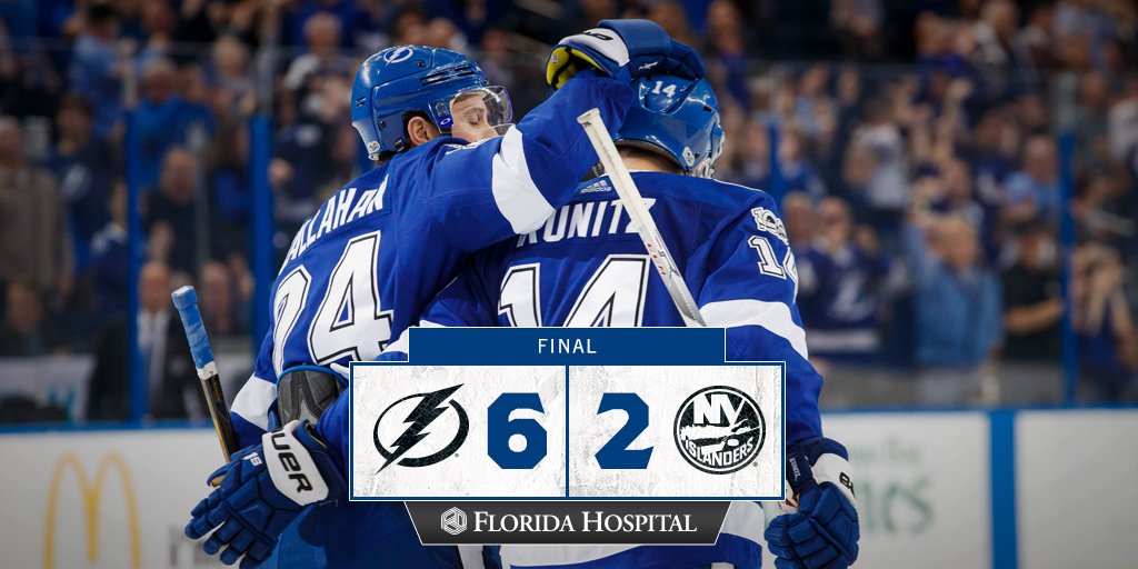 #Bolts explode for six goals tonight for another two points at home. #NYIvsTBL  📝: tbl.co/12-5recap https://t.co/RbmNLCAomf