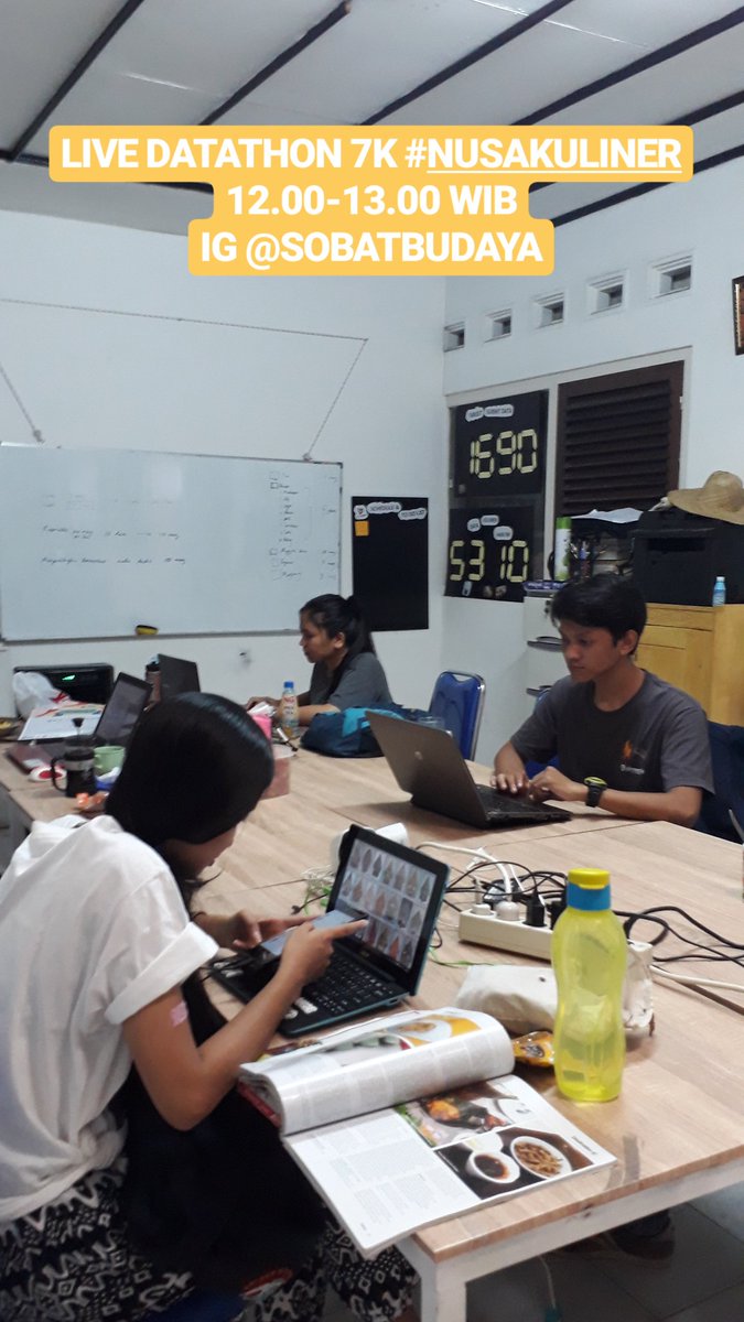 Yuk ikutan datathon 7k #NusaKuliner ke budaya-indonesia.org sob! Kita live jam 12.00-13.00 wib

Let's preserve traditional culture untraditionally