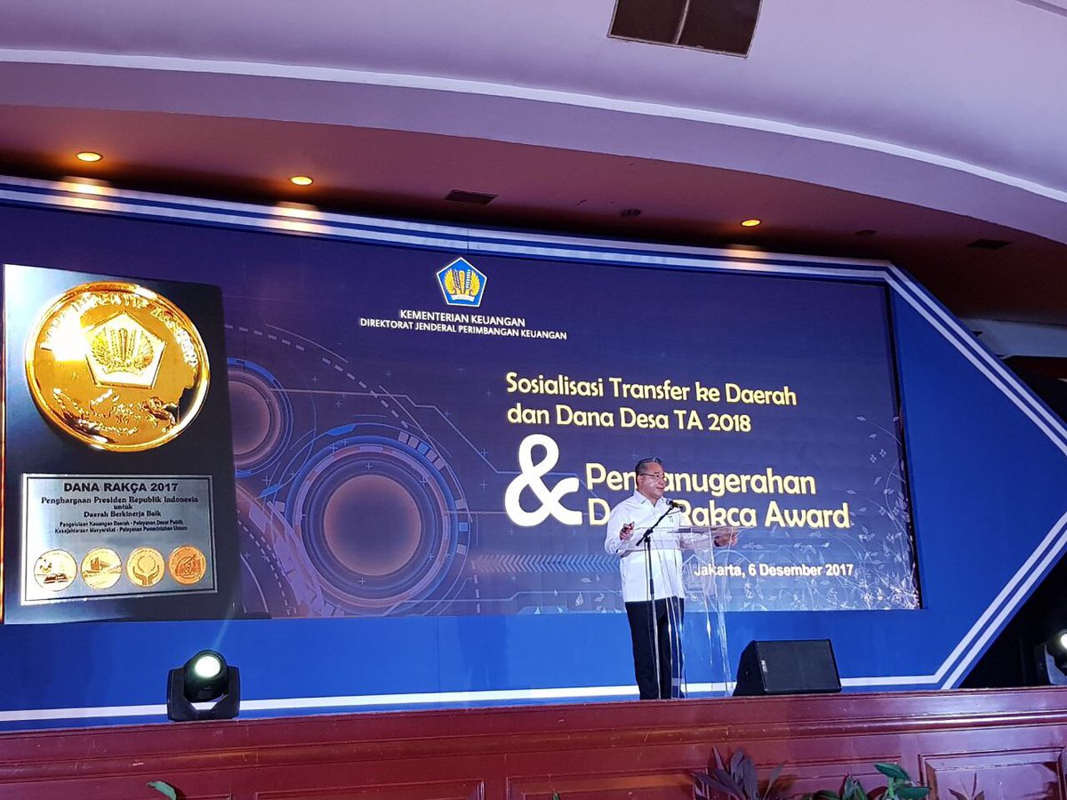 Pak Mendes <a href="/EkoSandjojo/">Eko P. Sandjojo</a> mnjdi Pmbicara Prtama pd Acara Sos Transfer ke Daerah &amp; DD TA 2018 &amp; Penganugerahan Dana Rakca Award di <a href="/KemenkeuRI/">#UangKita</a>