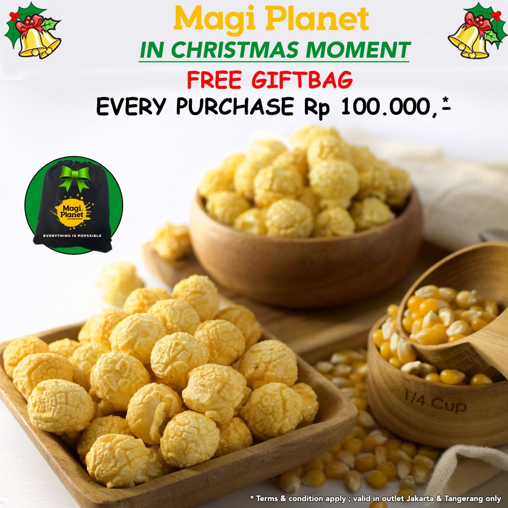 PlanetPopcornID's tweet photo. Good news for all you Magi Planet fans, #MagiPlanetGiftBag is now available for Christmas moment promo !

FREE GIFTBAG MAGI PLANET 
w/ any purchase Rp 100.000,-*

It's perfect for christmas gift to your beloved one 😘
*T&amp;C Apply ; Valid in Jkt &amp; Tangerang outlet @katalogpromosi https://t.co/8iAp3edgcz
