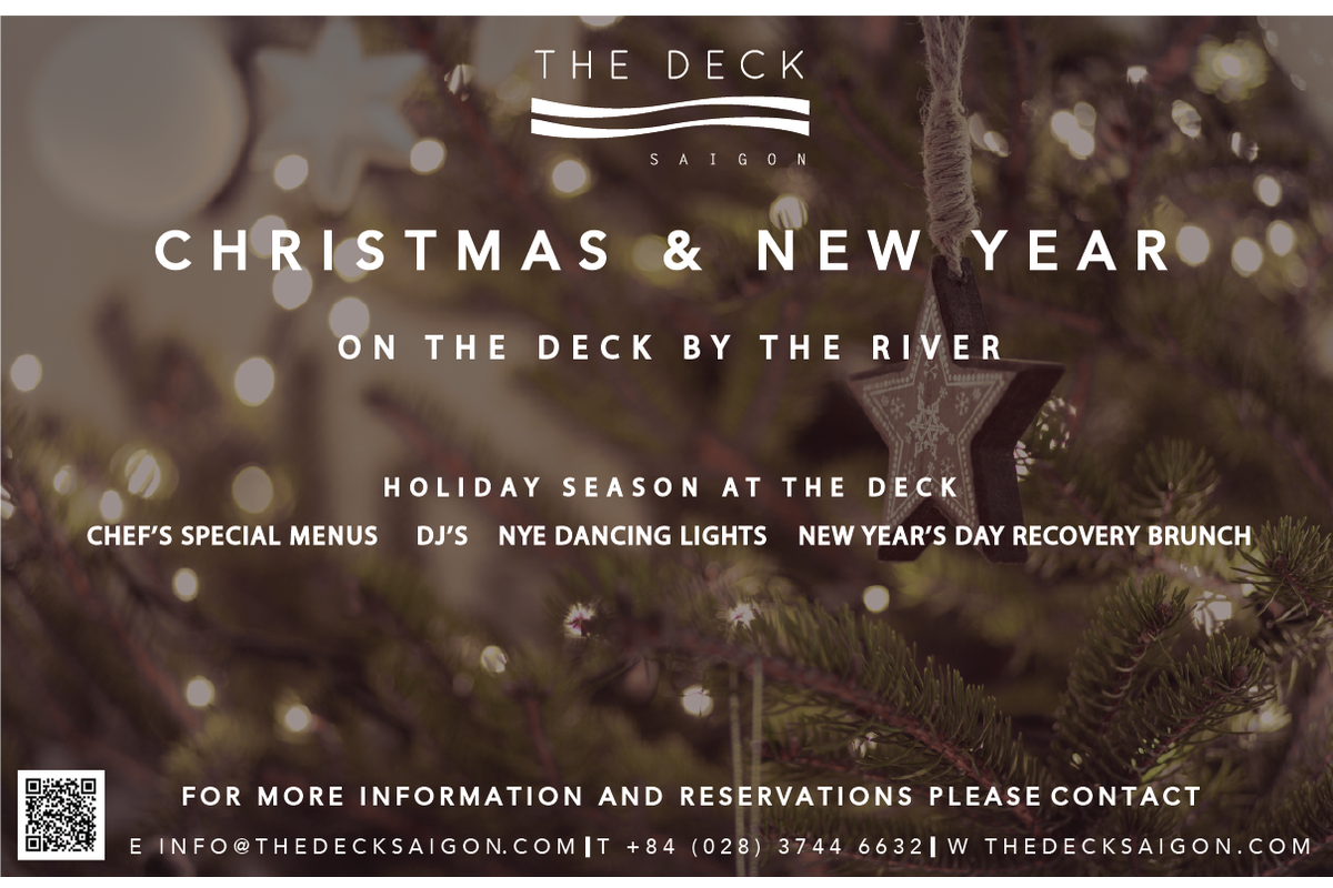 Time to book your Christmas &amp; New Year’s Table on The Deck! Limited space available, to avoid disappointment email us now!