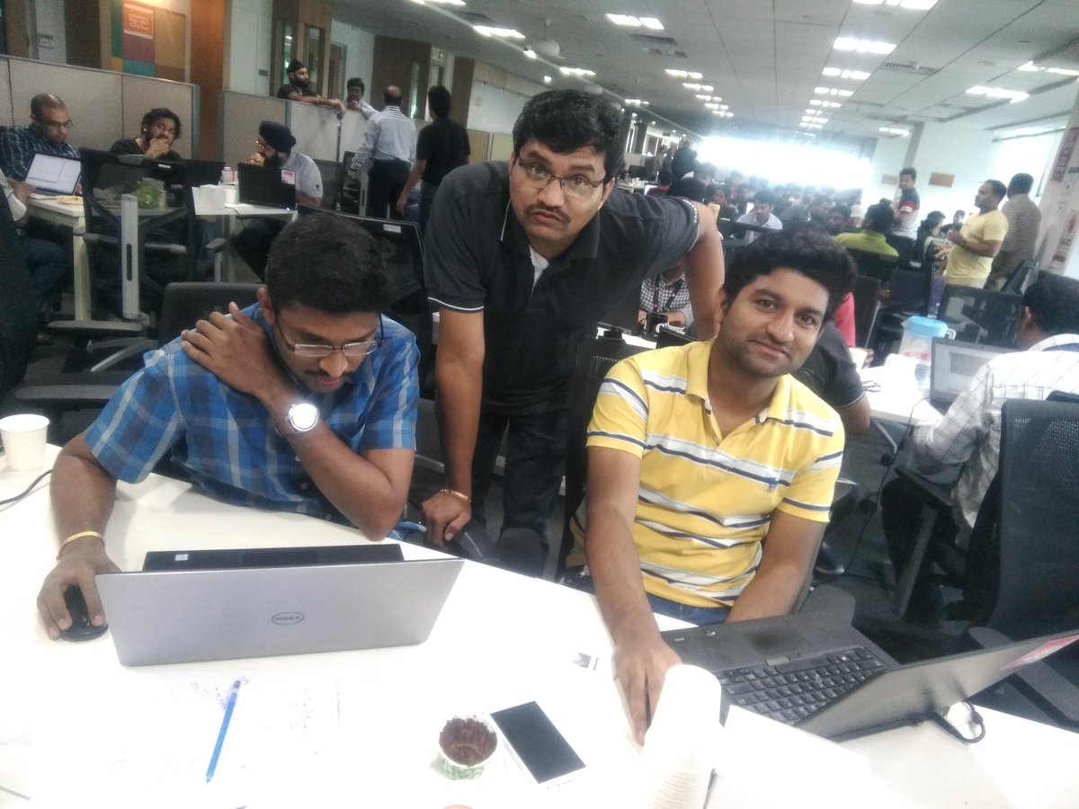 RavikumarAdapa's tweet image. #cybersecurityhackathon our colleagues at #hackathon #modernsoftwarefactory