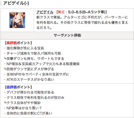 Fgo攻略班 Appmedia アビゲイルの暫定評価がまとまりました 初めに言っておきます 難しいです このくらいの年頃は一番接し方が難しいので運用も考える必要アリ 各種スキルのctが長すぎたり Np効率がかなり微妙ですが それぞれ効果は優秀なので