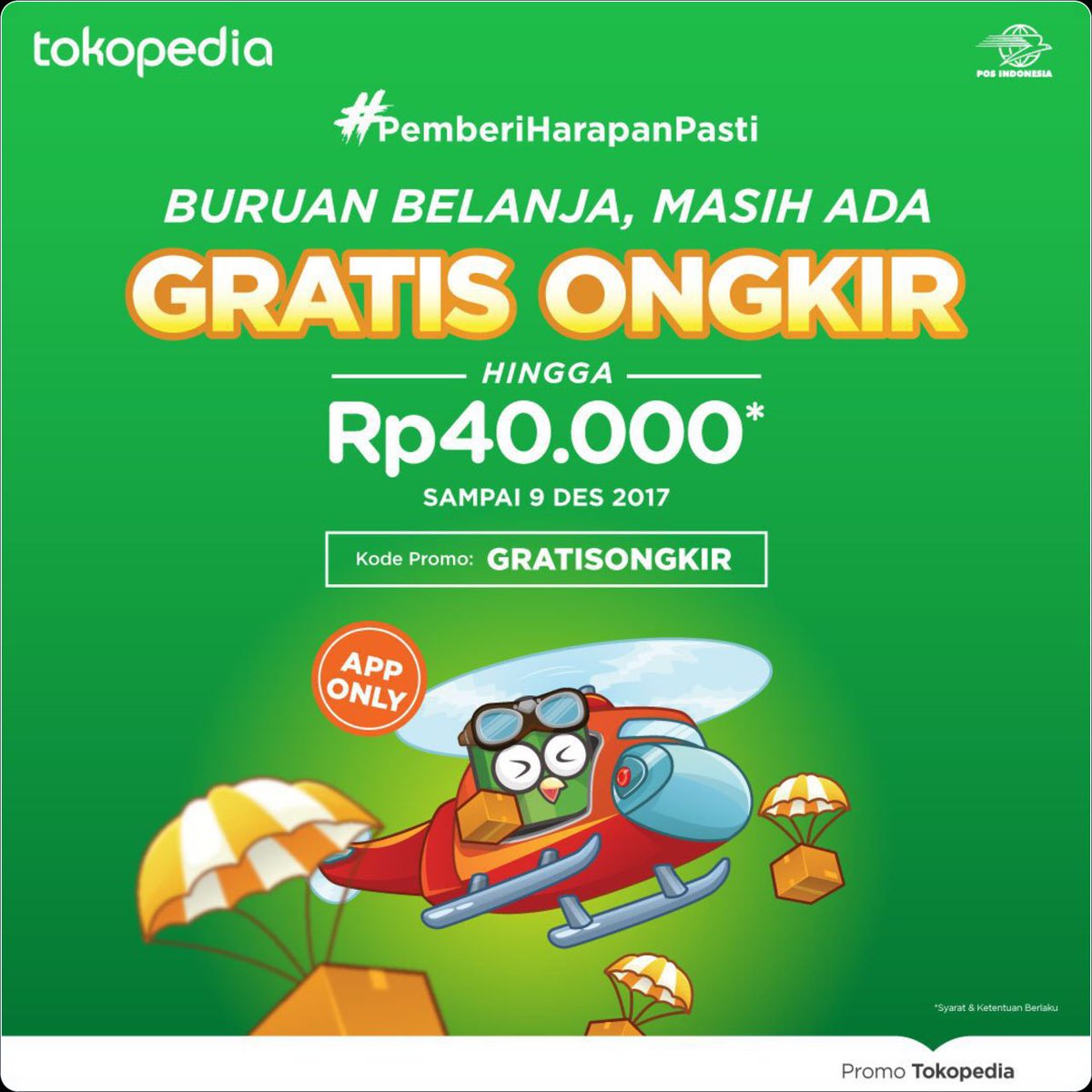 PosIndonesia's tweet image. Harbolnas sebentar lagi, diskon akhir tahun mulai bertebaran, Pos Indonesia dan @tokopedia bekerjasama berikan harapan pasti. Sahabat belanja di Tokopedia, Gratis Ongkir!  Tinggal gunakan kode promo GRATISONGKIR , kiriman Sahabat sampai dengan gratis.