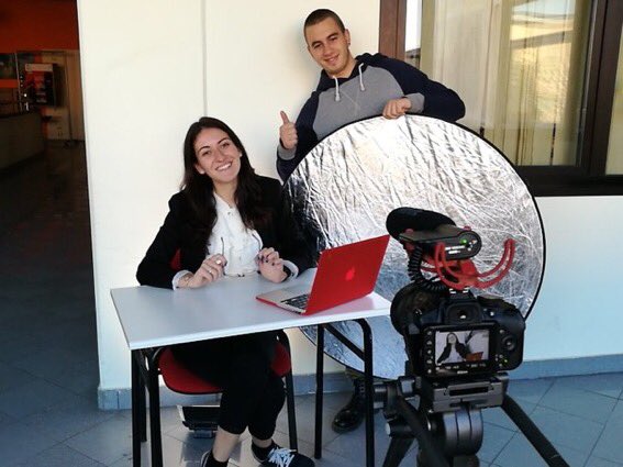 DavideBusetto's tweet photo. Secondo giorno di riprese, e anche oggi ce la spassiamo at @IUS_VE #storiadeimedia #regista #cameraman #attrice #BreakingNews #iusve @GianlucaGira @sarahpossamai_ https://t.co/7UrupkDKar