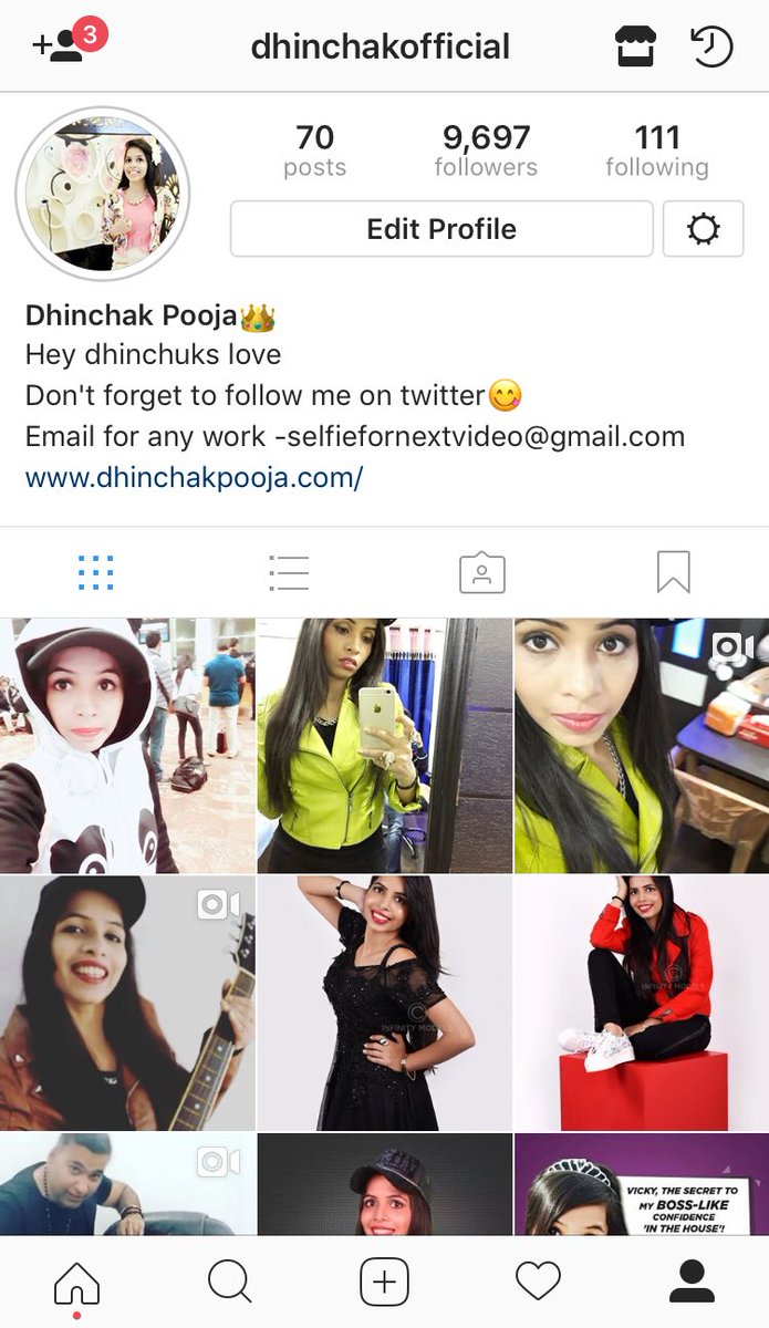d! hinchakpooja - my boss follows me on instagram