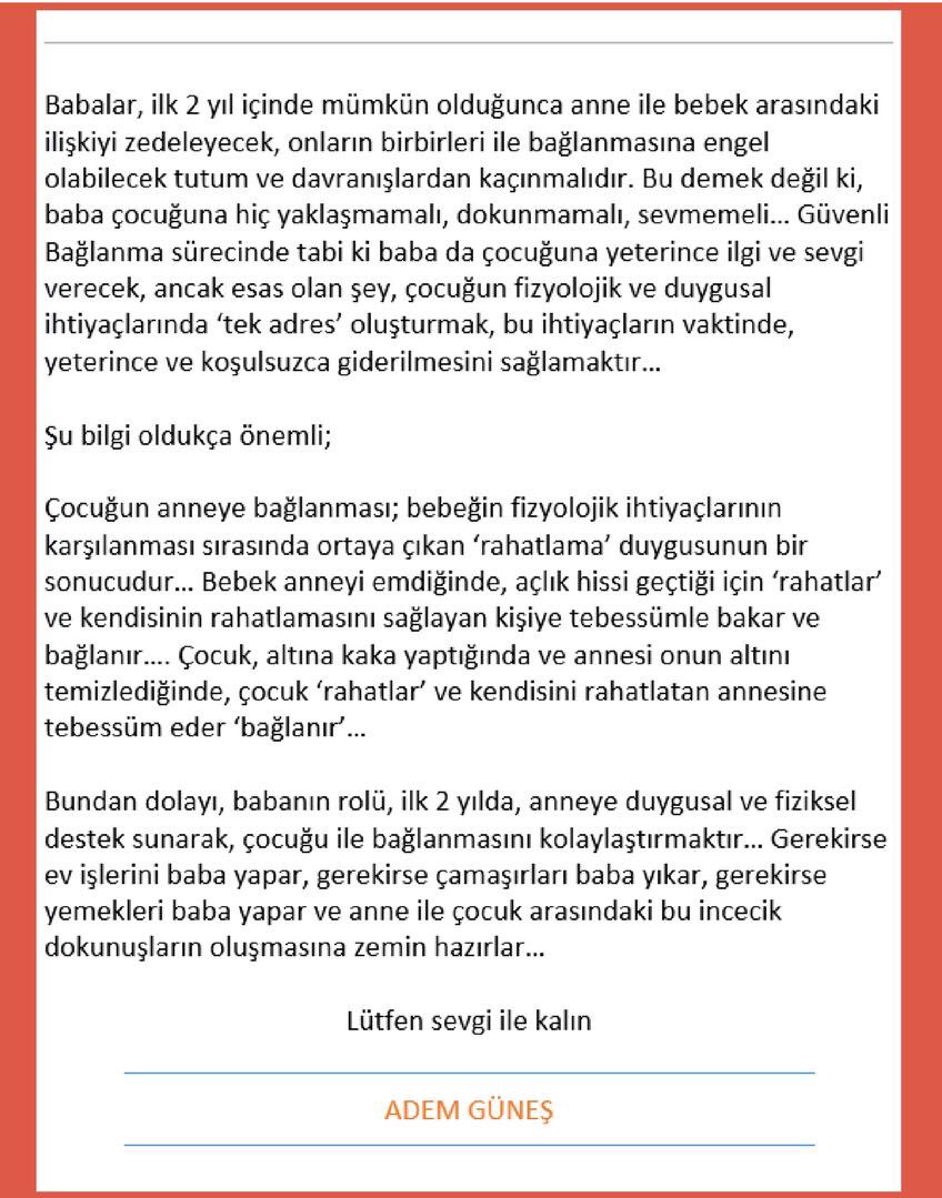 Bebek ve Bağlanma Süreci Bebek ve Bağlanma Süreci