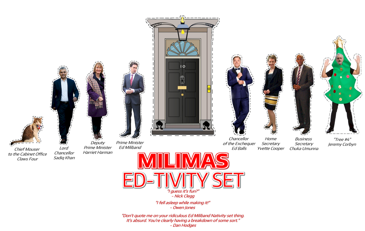 TheMiliverse's tweet photo. Bring Chaos with Ed Miliband into your home this holiday with the Ed-tivity set! #Milimas https://t.co/gD5Xf2MjRv