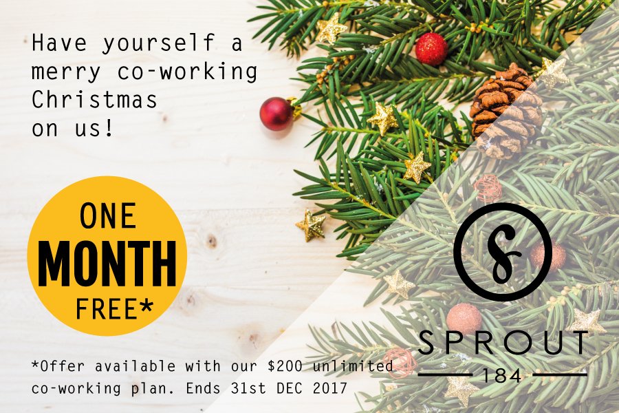sprout184's tweet photo. Christmas has come early at Sprout184 so to celebrate the festive season we are extending our #onemonthfree offer till the 31st DEC. Valued at $200. :)
Sign up to #RoomtoGrow and we will give you one extra month free!  https://t.co/gP0CeVmvrA https://t.co/GsYFyYy4vf