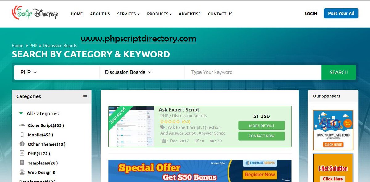 php_directory's tweet image. We have a Discussion Boards Script for you Question and answer websites are becoming more famous as they provide easy access and accurate answers for any  type of questions in any category.
Visit Site: goo.gl/etxCMZ
#Ask_Expert  #PHPScriptDirectory