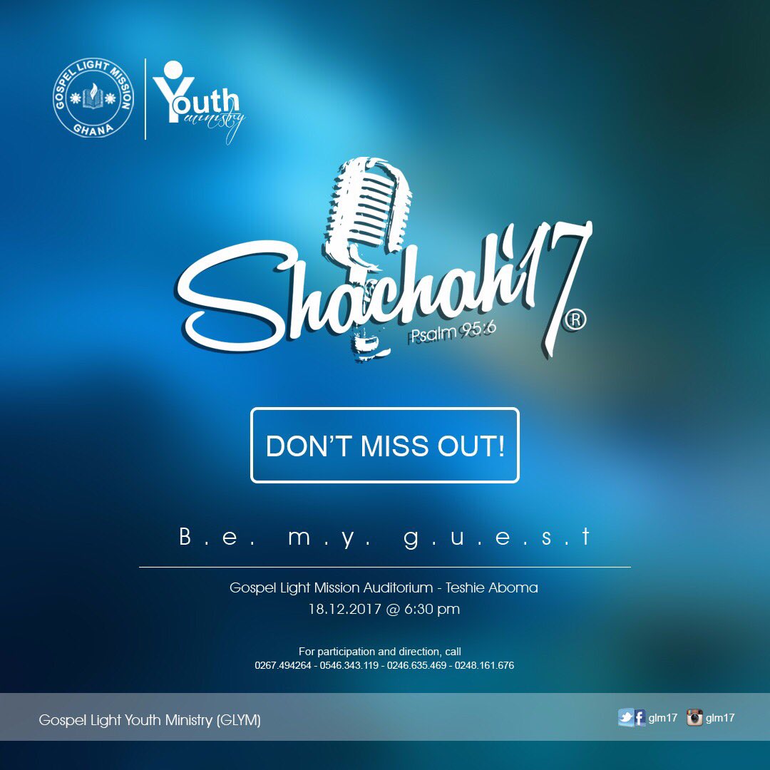 GLYM17's tweet photo. We can’t wait having you worship with us on this faithful night....come let’s bow to the Almighty..... https://t.co/vcQs0IXF1M