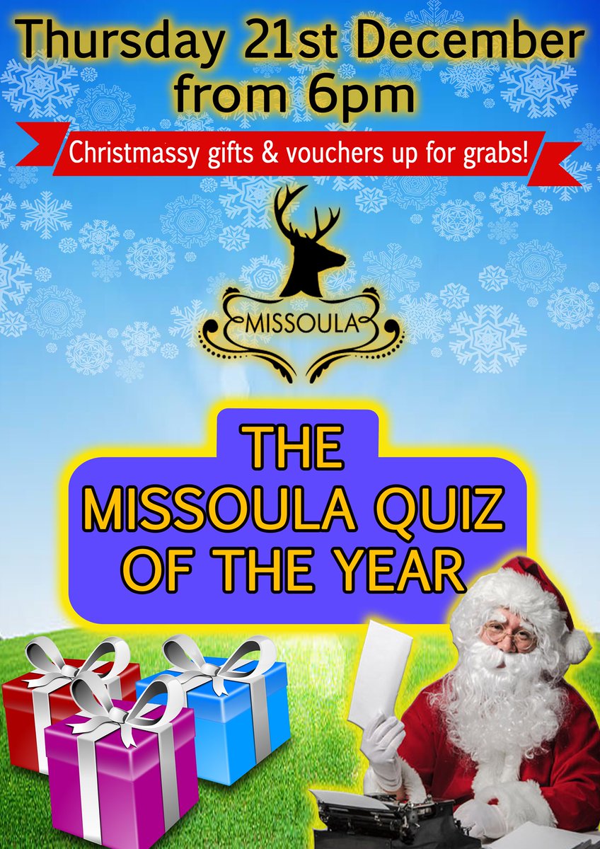 We all love a quiz - Santas back with an end of year special on Thursday 21st December!
