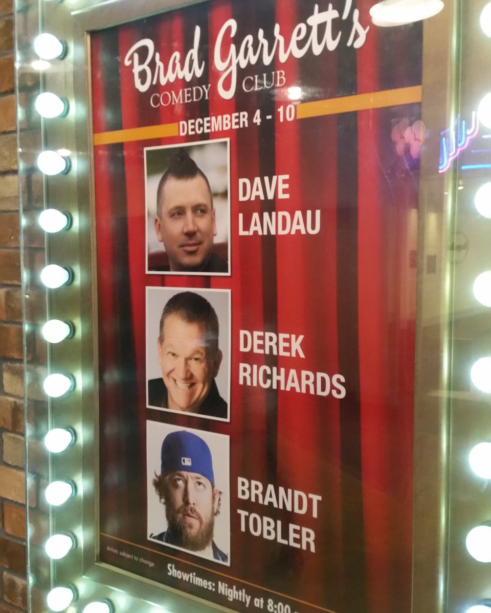 comednDRichards's tweet image. This week killer lineup, me @LandauDave @brandttobler @BradGarrettClub #liveatmgm @RealBradGarrett get here!