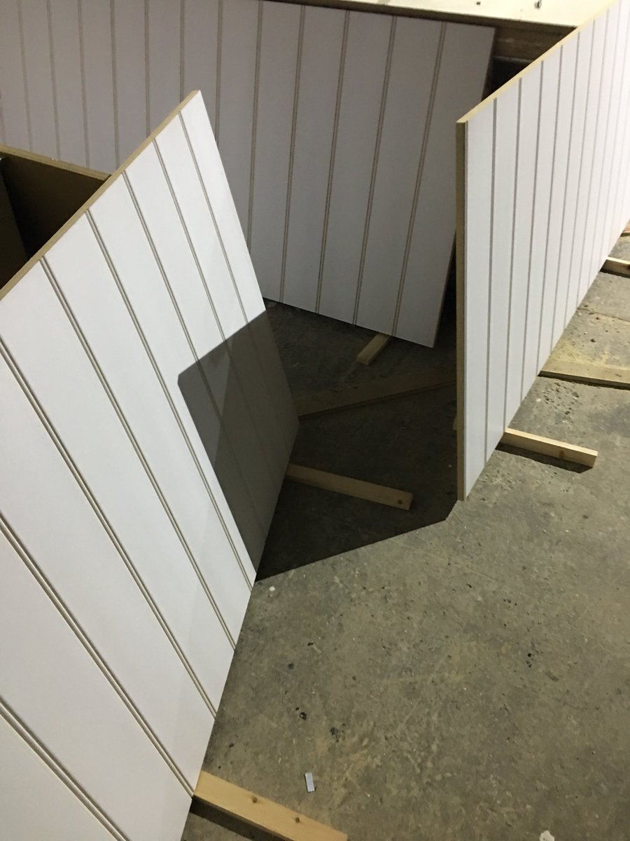 mod_105's tweet photo. @peter_clifton 26 boards of Tricoya wall panelling cnc profile spray painted https://t.co/ulfpiR3S4R
