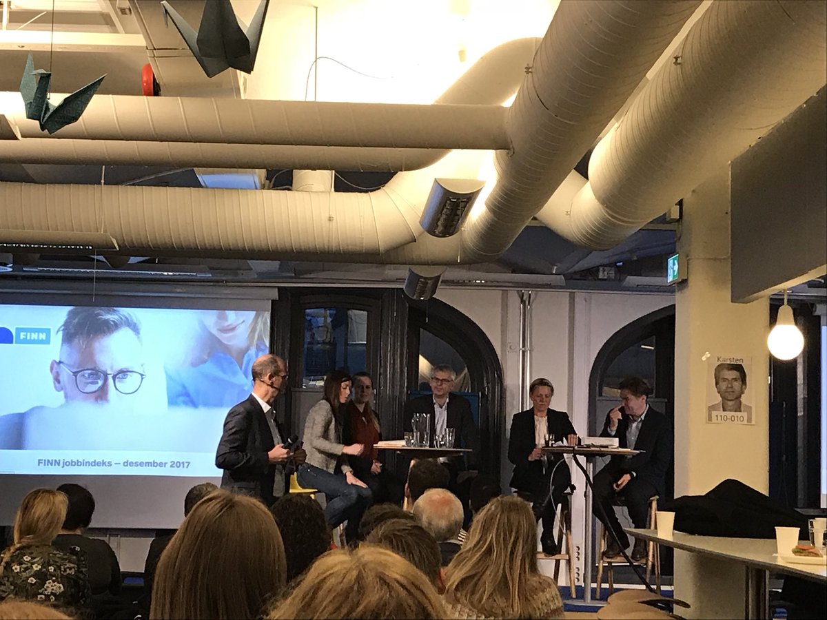 #FINN presenterer jobbindeksen 2017 - her med paneldebatt med Evry, Dnb, handelshøyskolen og FINN. Hvordan få tak i teknologer?