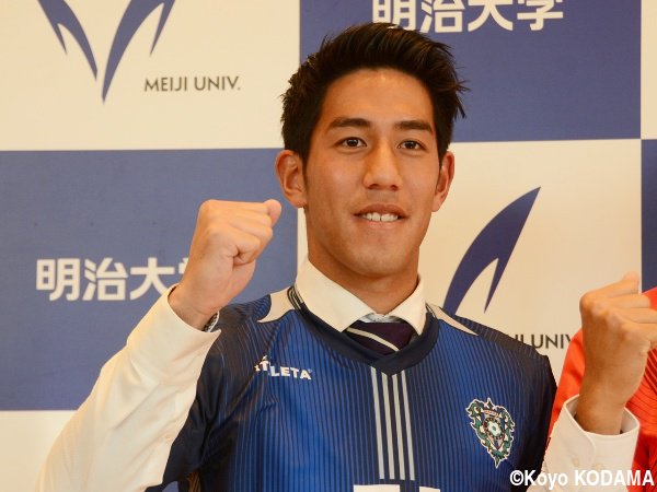 gekisaka's tweet photo. 福岡入団の明治大FW木戸、PO決勝は「相当感動した」…後輩の契約満了「プロになったら自分の責任」 https://t.co/S45gP6zq5G #gekisaka #jleague https://t.co/cPBIdWcmVK
