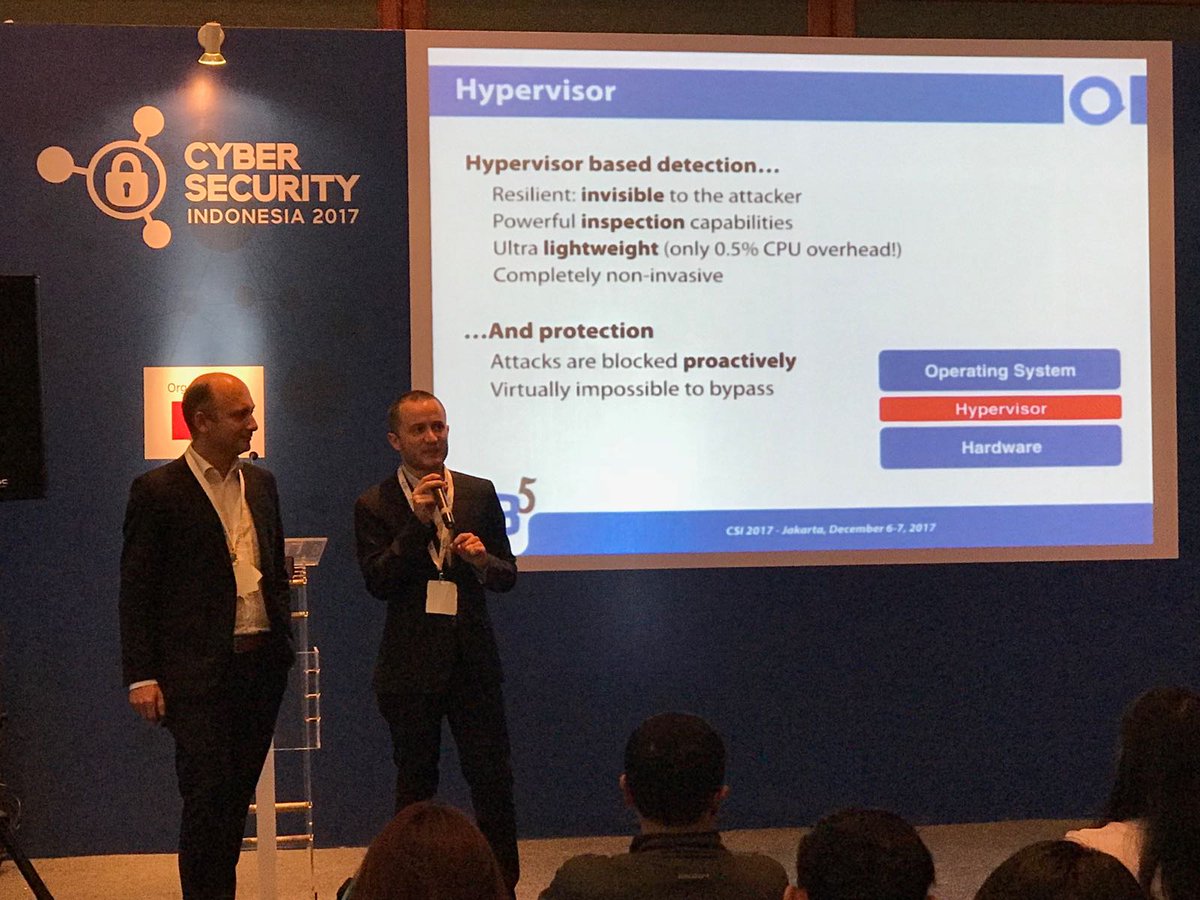 Blu5 Group (@blu5group) on Twitter photo Antonio Varriale <a href="/blu5group/">Blu5 Group</a> & Alberto Pelliccione @ReaQta discussing SEcybr at @CSI_2017 . SEcybr, a combination of protection and detection based on hardware implemented #ArtificialIntelligence and #networkSecurity . Next generation Multi-technology approach Antonio Varriale <a href="/blu5group/">Blu5 Group</a> & Alberto Pelliccione @ReaQta discussing SEcybr at @CSI_2017 . SEcybr, a combination of protection and detection based on hardware implemented #ArtificialIntelligence and #networkSecurity . Next generation Multi-technology approach