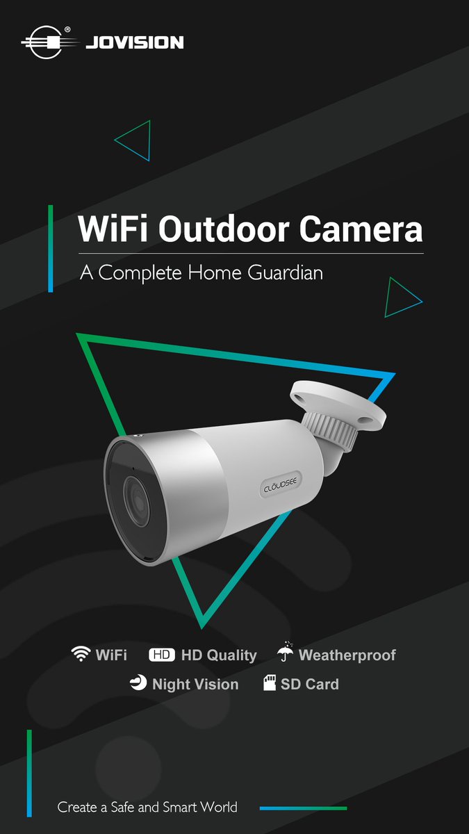 2.0MP Wi-Fi Bullet IP Camera
"A Complete Home Guardian"
◆ Plug &amp; play ◆ 1920x1080 Resolution ◆ Night Vision ◆ Smartphone Monitoring ◆ Supports two-way talk ◆ Weatherproof ◆ Wi-Fi ◆ Support SD Card up to 128GB
#jovision #ipcamera #WiFi #surveillance #weatherproof