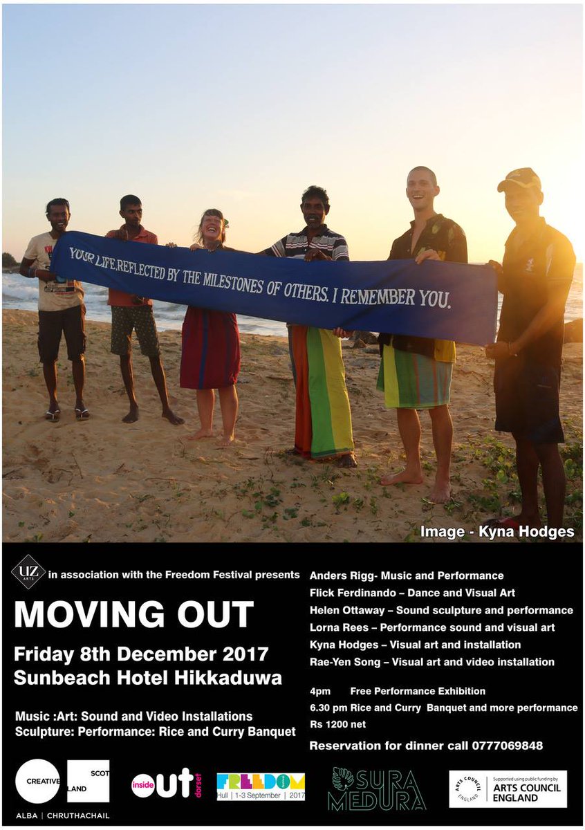 InsideOutDorset's tweet photo. Really enjoying the creative journeys of past @InsideOutDorset artists, @FlickFerdinando, @artmusicuk (Helen Ottaway) and @thegobbledegook (Lorna Rees) who are about to showcase the results of a 6 wk Sri Lankan residency with #SuraMedura with whom @ActivatePArts are partners. https://t.co/rMUlxNZje9