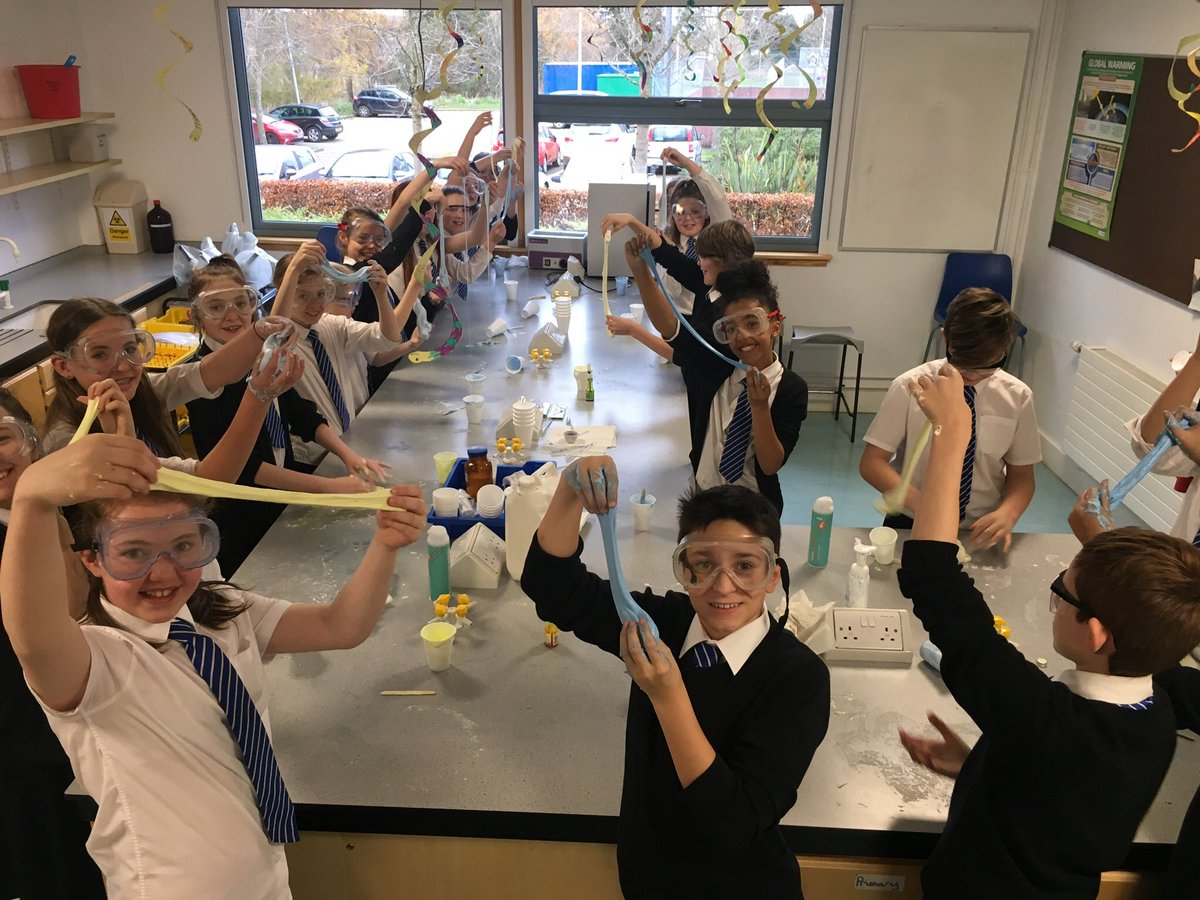 tcsoascience's tweet photo. Fluffy slime with the S1 Science club! Miss Miller is still cleaning up the mess 😂 #science #fluffyslime #tcsoa https://t.co/JltsU7EHY2