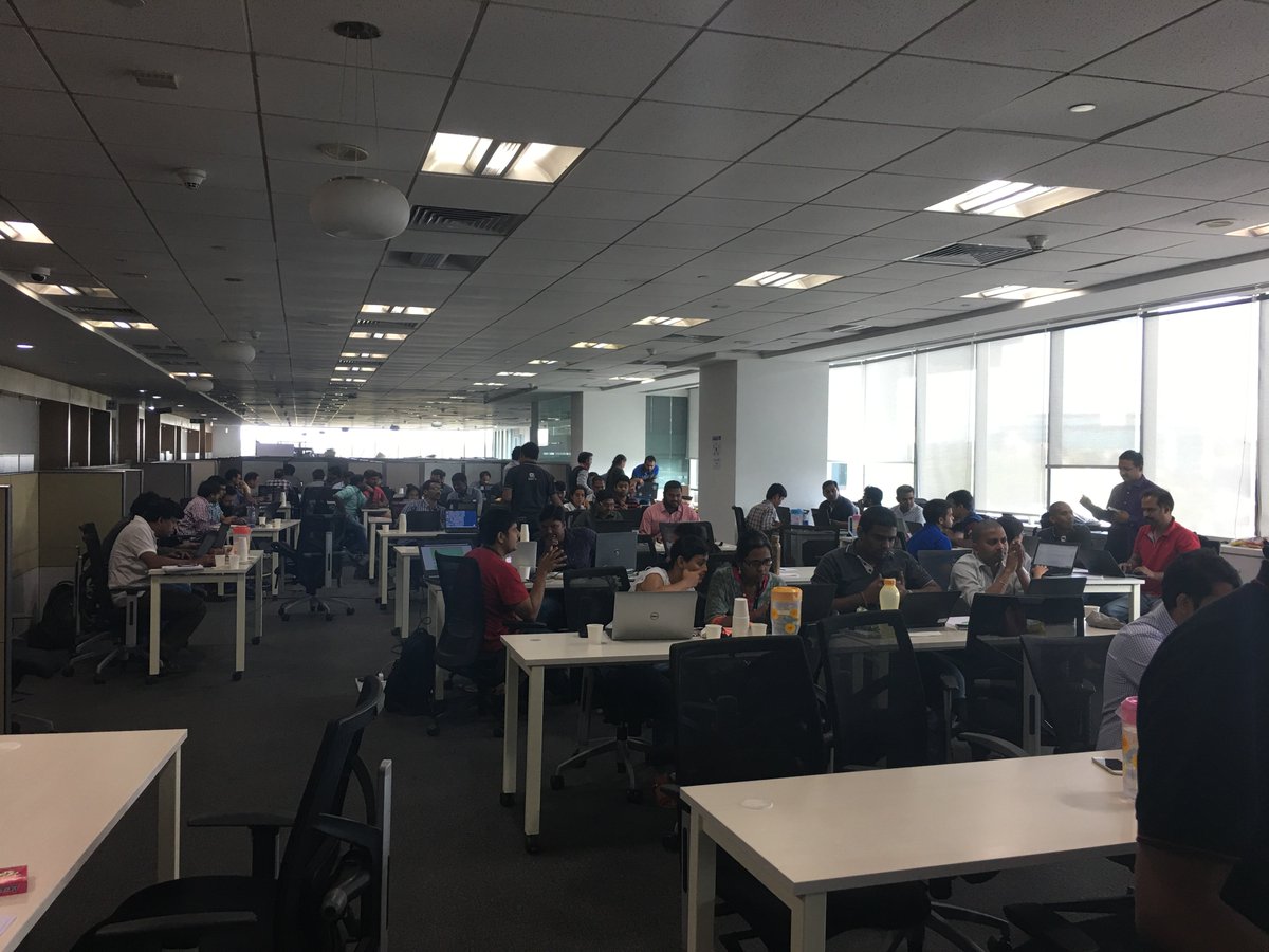MathurSumeet's tweet image. Cyber Security hackathon in progress now at CA’s largest development center at Hyderabad #cybersecurityhackathon #modernsoftwarefactory #security