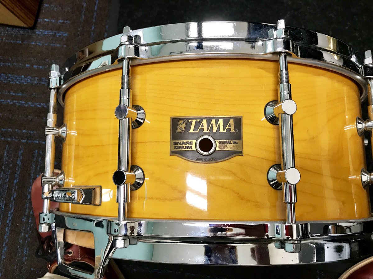 レトロマッチラベル 北欧デザイン 鳥 TAMA スネアドラム 単板メイプル