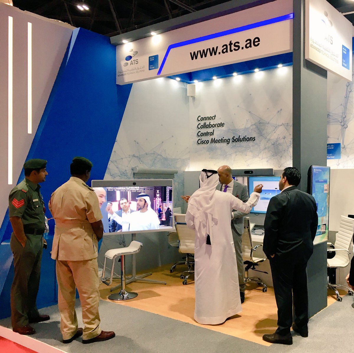 Our team demonstrating how we integrate everything we do with Cisco meeting solutions <a href="/CiscoCollab/">Cisco Collaboration</a> <a href="/CiscoSpark/">Cisco Webex Teams</a> <a href="/InfoCommMEA/">InfoComm MEA</a> #meetingsolutions #collaboration #audiovisual