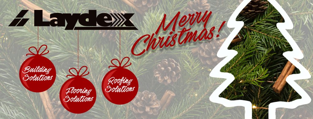 LaydexLtd's tweet photo. Laydex team is wishing you a Merry Christmas and Happy Holidays! #decemberishere #christmastime #laydex #buildingsolutions https://t.co/dsjDNP6SYc