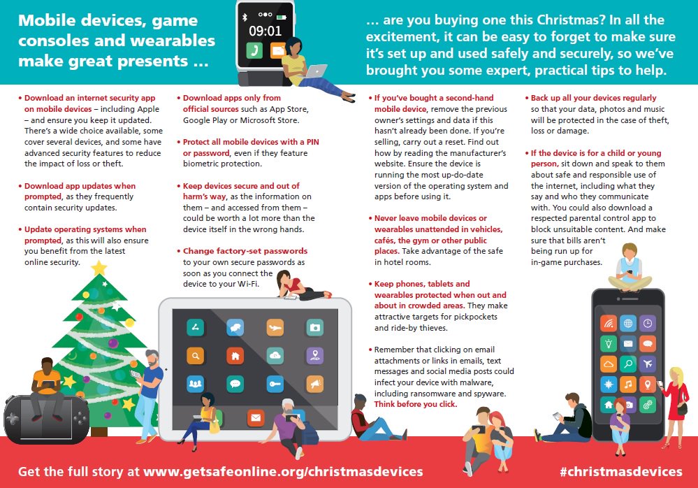 DC_Police's tweet image. Buying a secondhand mobile or tablet this Christmas? Make sure the previous owner’s details and data is properly wiped. If you’re selling one, do a proper reset before you hand it over to ensure your confidential data is kept that way #christmasdevices getsafeonline.org/christmasdevic…