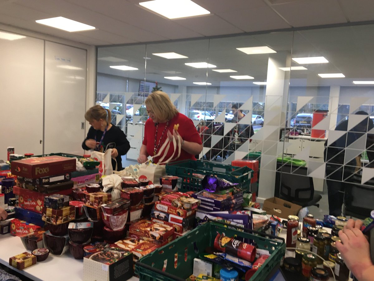 @NBSemployees feeling festive packing food bags for Foodbank #goodtogiveback