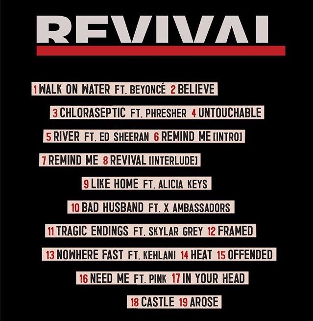 #NRJHitsMusicNews

<a href="/Eminem/">Marshall Mathers</a> has revealed the track list for his album #Revival coming December 15th!