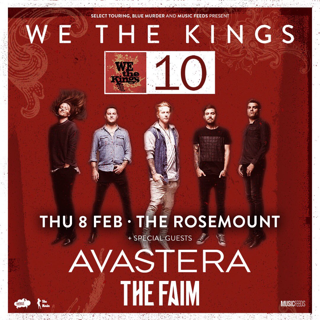 Avastera's tweet image. Kicking off 2018 with a rager! Joining our friends in @WeTheKings again for the WA leg of their upcoming Aussie Tour