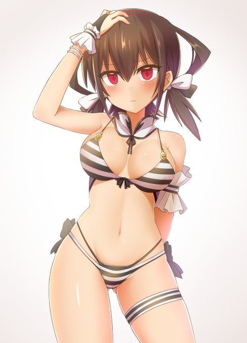 水着ストライプさん 