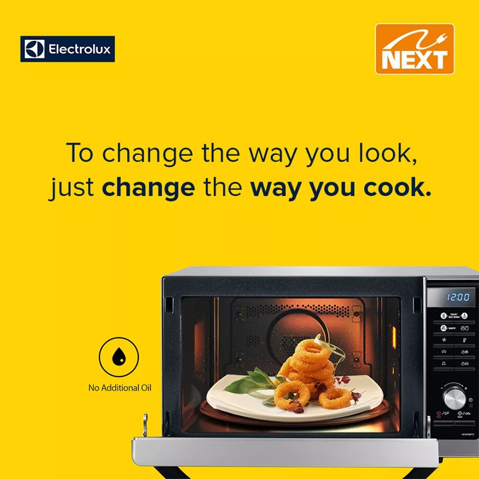 Next_Retail's tweet photo. #Electrolux microwave oven gives you multiple cooking options with its easy operation and variety that it offers. #NEXT https://t.co/FCz3DnGwEO
