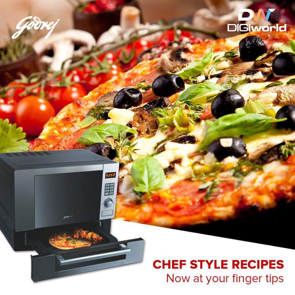 DigiworldRetail's tweet photo. Be a chef at your home with #Godrej microwave oven and experiment different food styles. #DIGIWorld https://t.co/gpowcKpuZU