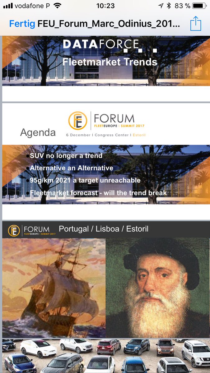 #FleetEuropeSummit Dataforce presenting the major trends and figures for the fleetmarket