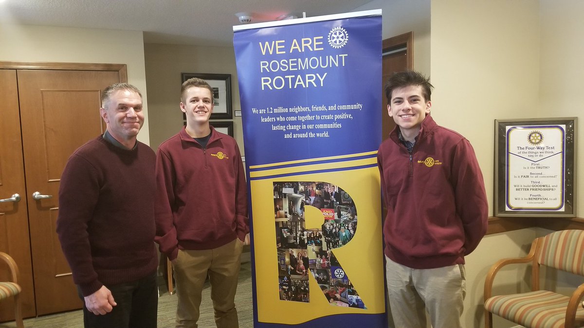 RosemountRotary's tweet image. Rosemount Rotary sponsored Michael Stefanko and Johnathon Wise to attend Camp Enterprise. Michael and Johnathon were nominated by their DECA coach and business teacher Ryan Harrison.