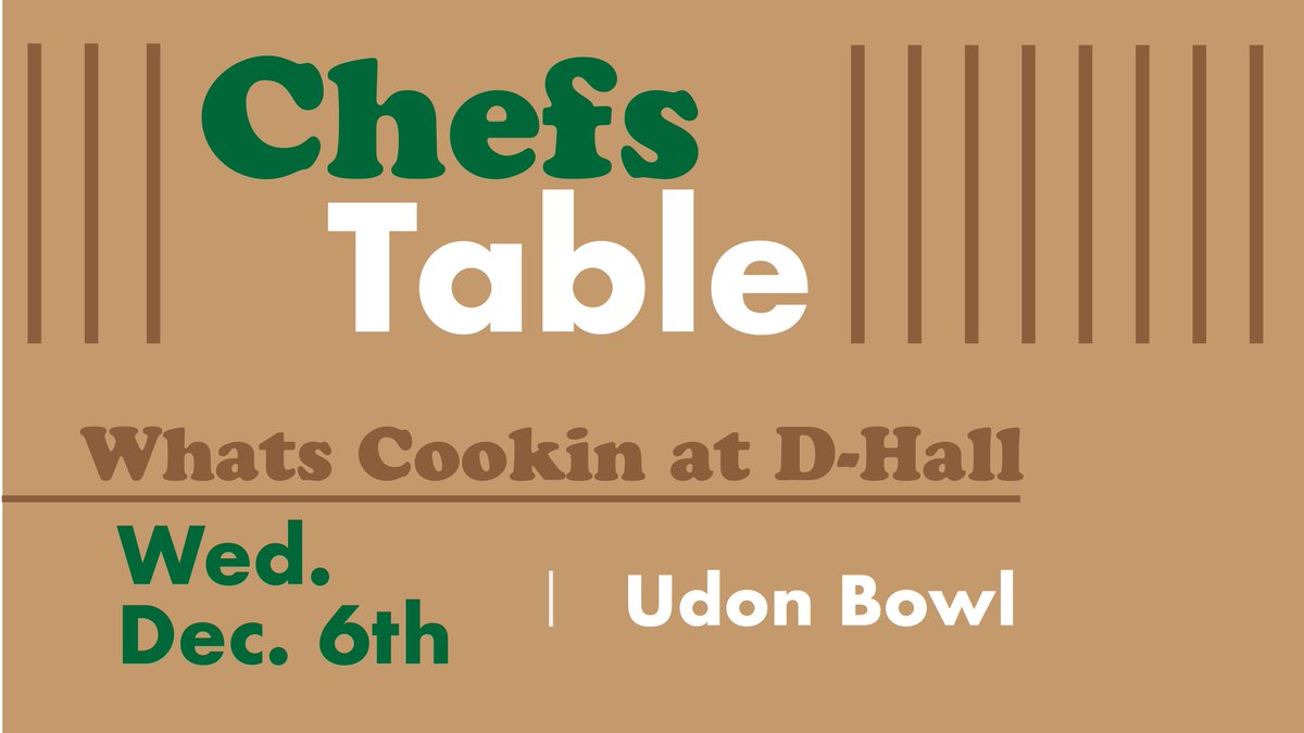 PC_EATS's tweet image. Stop by the Chefs Table station to get some delicious Udon Bowls! Tonight at D-Hall