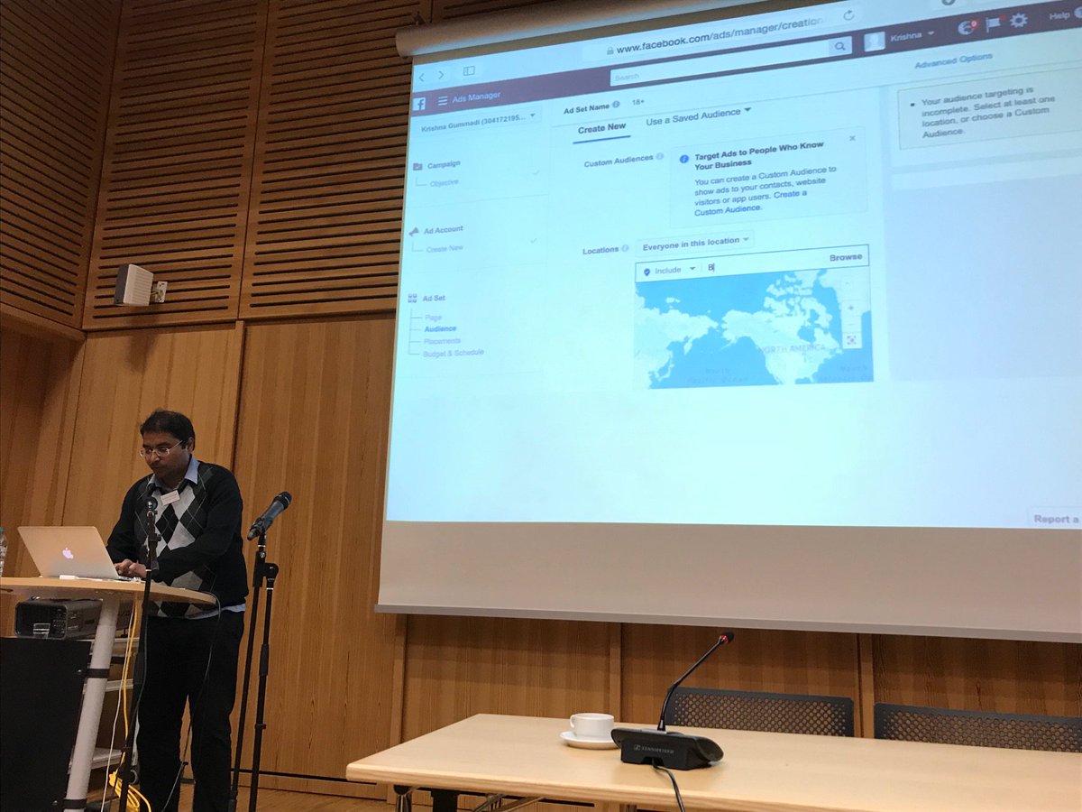 Sign up to <a href="/facebook/">Facebook</a> as an advertiser. Then they tell you everything. Krishna P. Gummadi from <a href="/mpi_sws/">MPI-SWS</a> #MPGMM