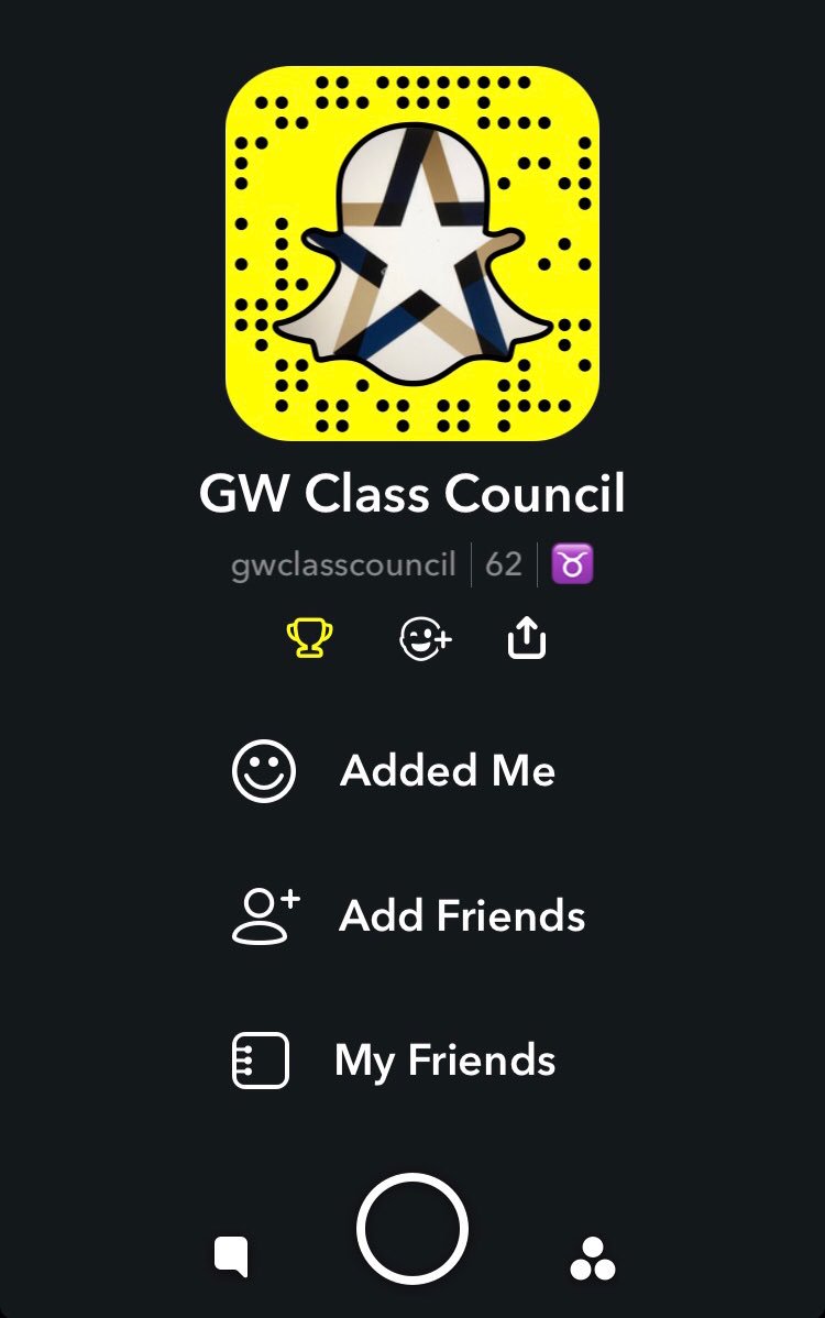 Be sure to follow gwclasscouncil on Snapchat for updates and pictures &amp; videos from events!