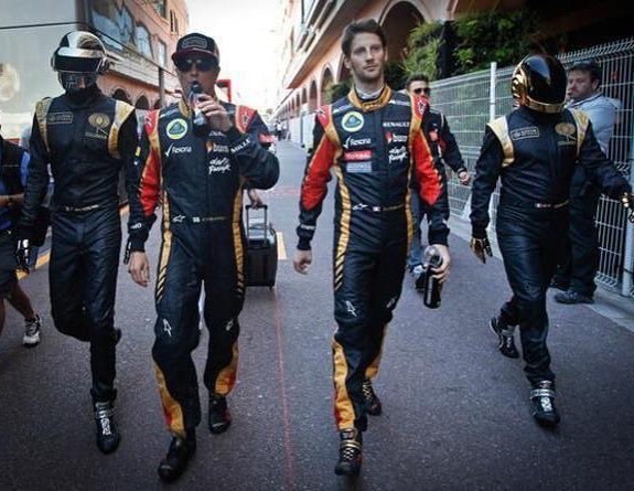 the56west's tweet photo. Kimi Räikkönen and Romain Grosjean head to the track for the 2013 Monaco Grand Prix, with a bit of style support from Daft Punk
#kimiräikkönen #romaingrosjean #daftpunk #formula1 #monacograndprix #monacogp #lotusf1 #newpitcrew #stylesupport #impressivee… https://t.co/lW355O96Iv https://t.co/BCTdRt2ZbR