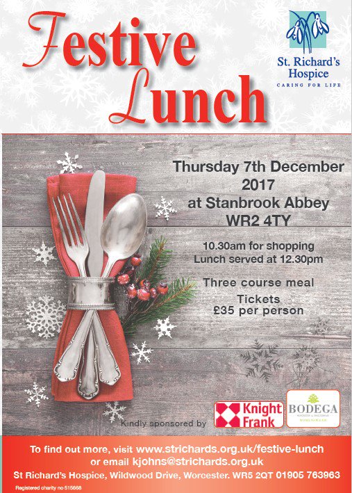 EllaHowells's tweet photo. #KnightFrankThreeCounties looks forward to seeing everyone @bodegawoman tomorrow for the @StRichardsHosp #FABULOUS #Festive lunch @StanbrookAbbey https://t.co/xX9J5KwrU1
