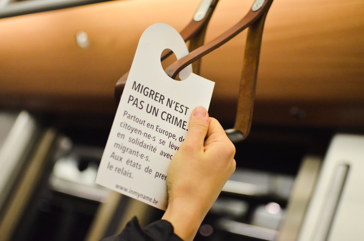 Migrer n’est pas un crime. Le 13 décembre à 17h, la veille du sommet européen, soyons des milliers à Bruxelles pour défendre la justice migratoire. #InMyName #13dec #EU inmyname.be