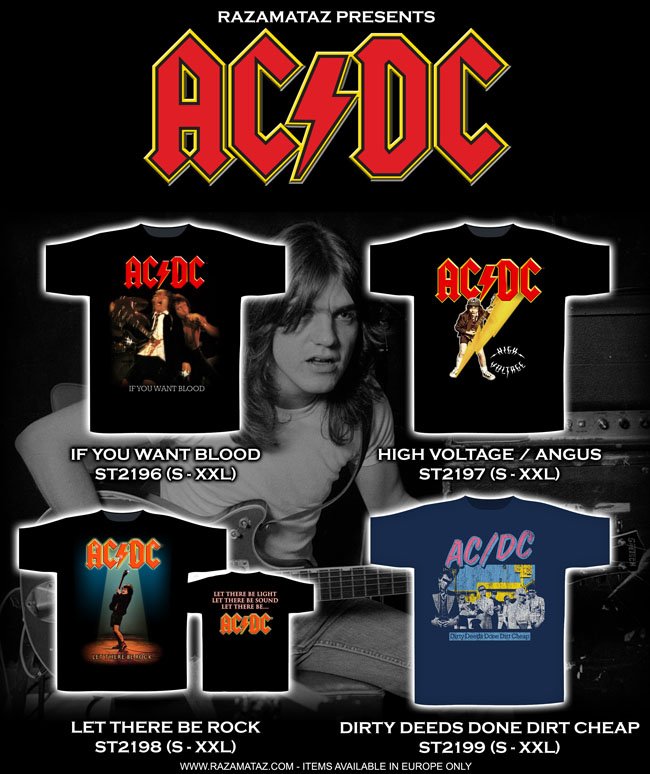 New AC/DC shirts now in stock