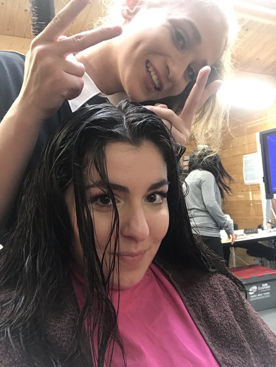 Getting my hair done by one of the hair&amp;beautu students. <a href="/TbapHb/">@TBAP_H&B</a> proper treat! #tbap17