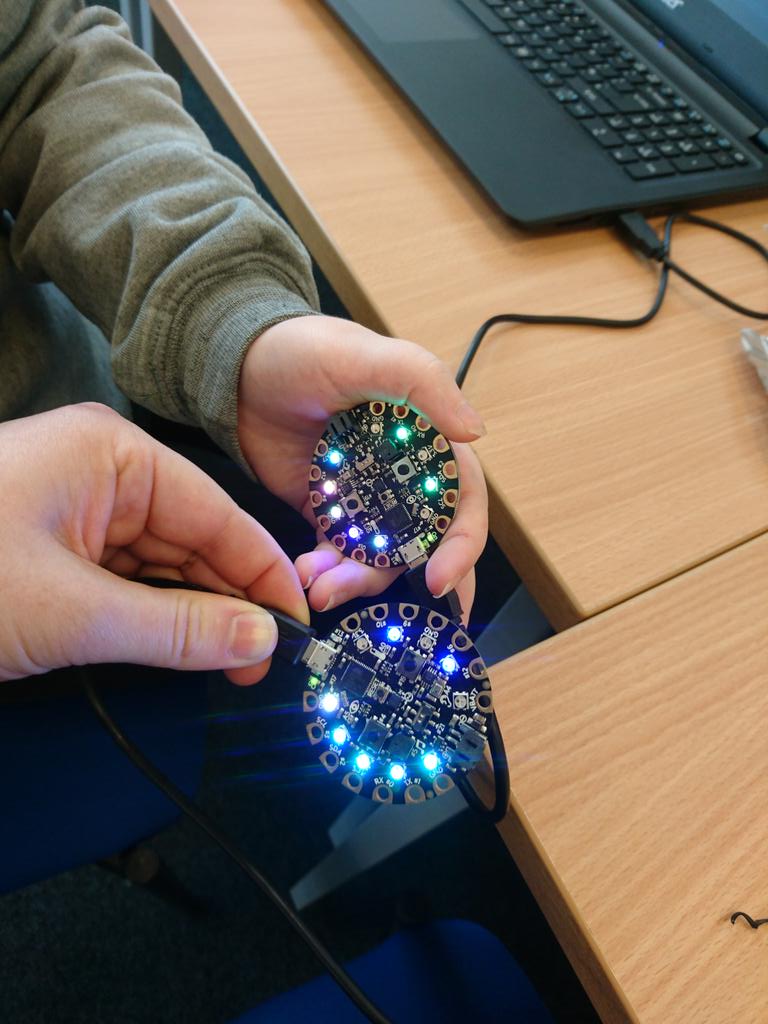 WeeReplicators's tweet image. #wearyourcode out again @MarianDunbar @adafruit @EdinburghNapier