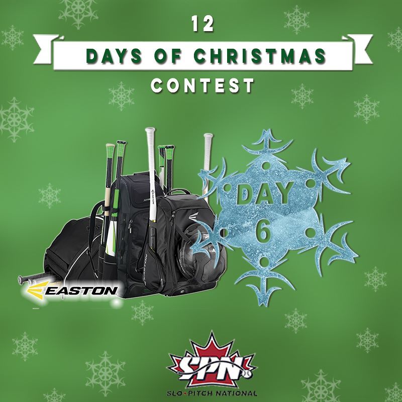 spnslopitch's tweet photo. It's that time of year!! SPN 12 Days of #Christmas 2017 Contest, Day 6: WIN AN EASTON TEAM SET OF BAT BAGS/PACKS! 4 FIVE TOOL TRAVEL BATPACKS, 4 WALK-OFF IV BACKPACKS, and 4 E610W WHEELED BAGS. ENTER from the Slo-Pitch National #Facebook page! #justplays… https://t.co/MZFCWhQCV9 https://t.co/24cinonHIJ